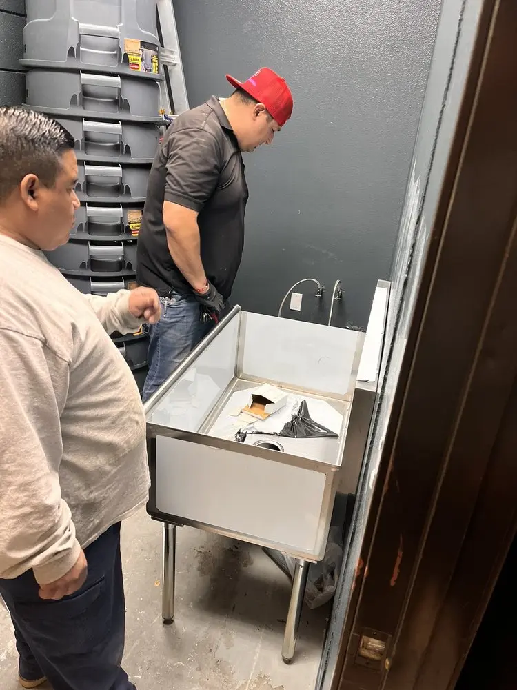 Commercial plumbing and sink installation in Clinton